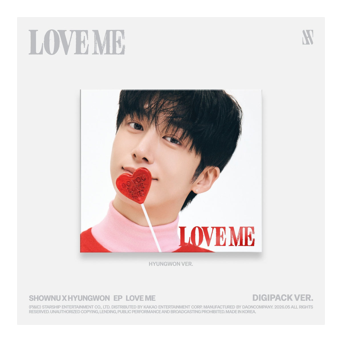 (DIGIPACK / HYUNGWON VER.) SHOWNU X HYUNGWON EP LOVE ME - image 1