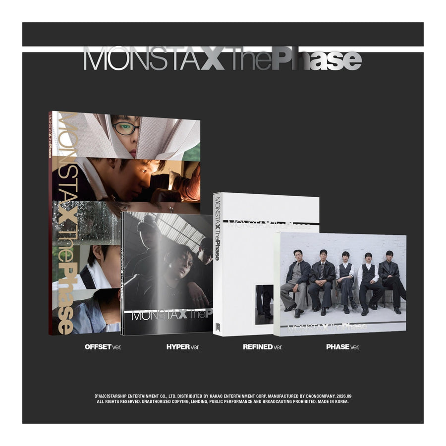 (VER SET) MONSTA X EP The Phase — 4-Version Album Set - image 1