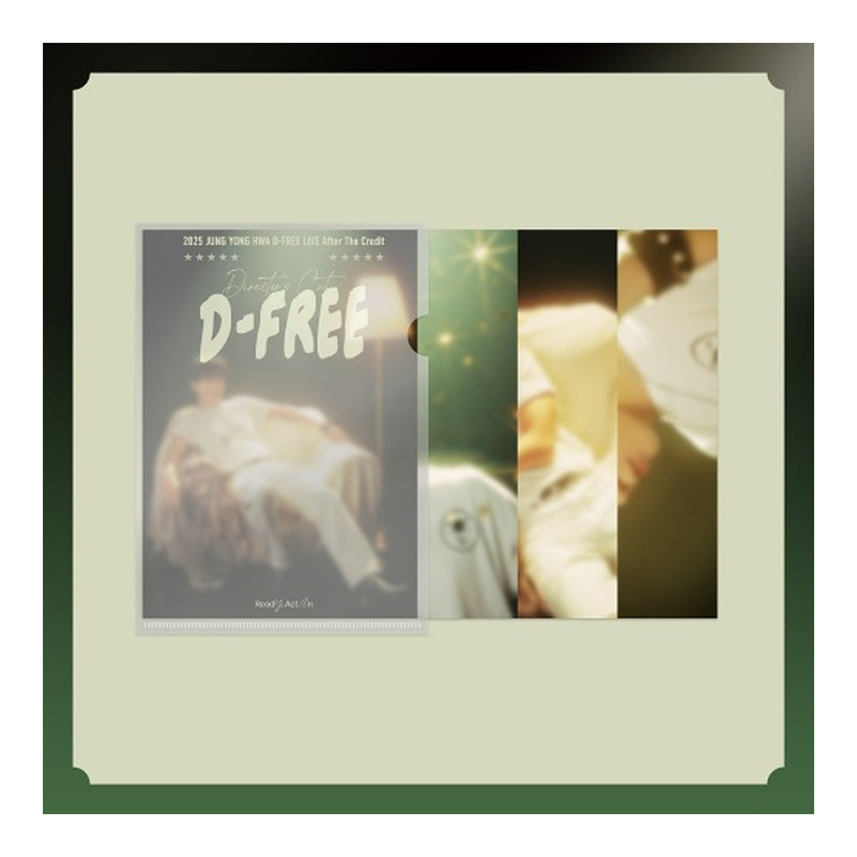 2025 JUNG YONG HWA D-FREE LIVE ‘Director’s Cut : After The Credit’ MD L HOLDER MINI POSTER SET - image 1