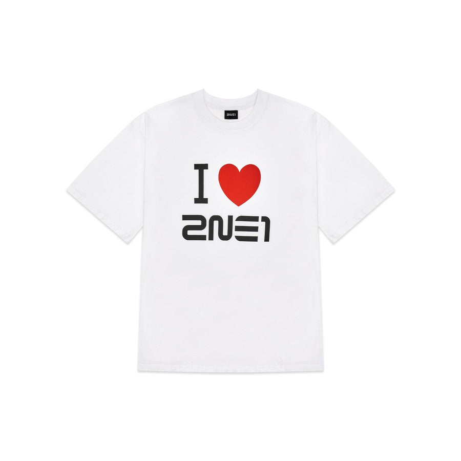 [WELCOMEBACK] 2NE1 I LOVE T-SHIRT_WHITE - image 1