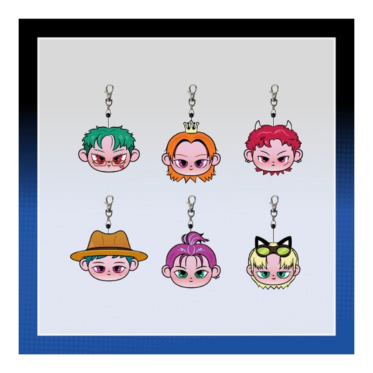 P1Harmony [P1ustage H : MOST WANTED] Official MD P1KIDS Face Reel Keyring - image 1