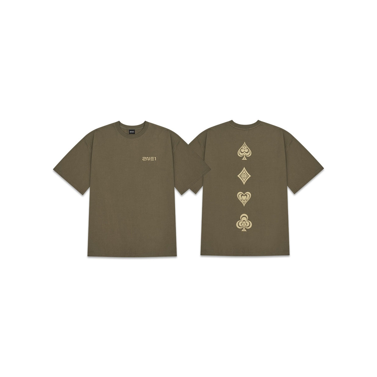 [WELCOMEBACK] 2NE1 GRAPHIC T-SHIRT_KHAKI - image 1