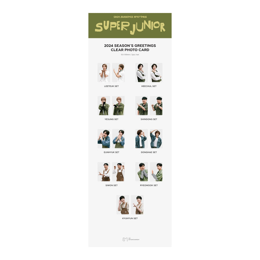 SUPER JUNIOR 2024 SEASON'S GREETINGS CLEAR PHOTO CARD - image 1