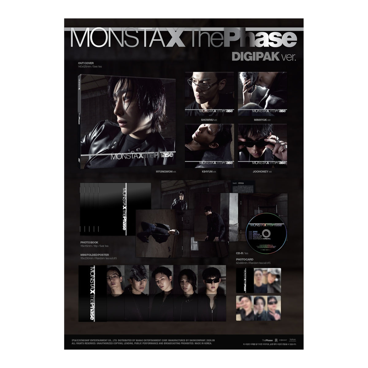(DIGIPAK SET) MONSTA X EP The Phase - image 2