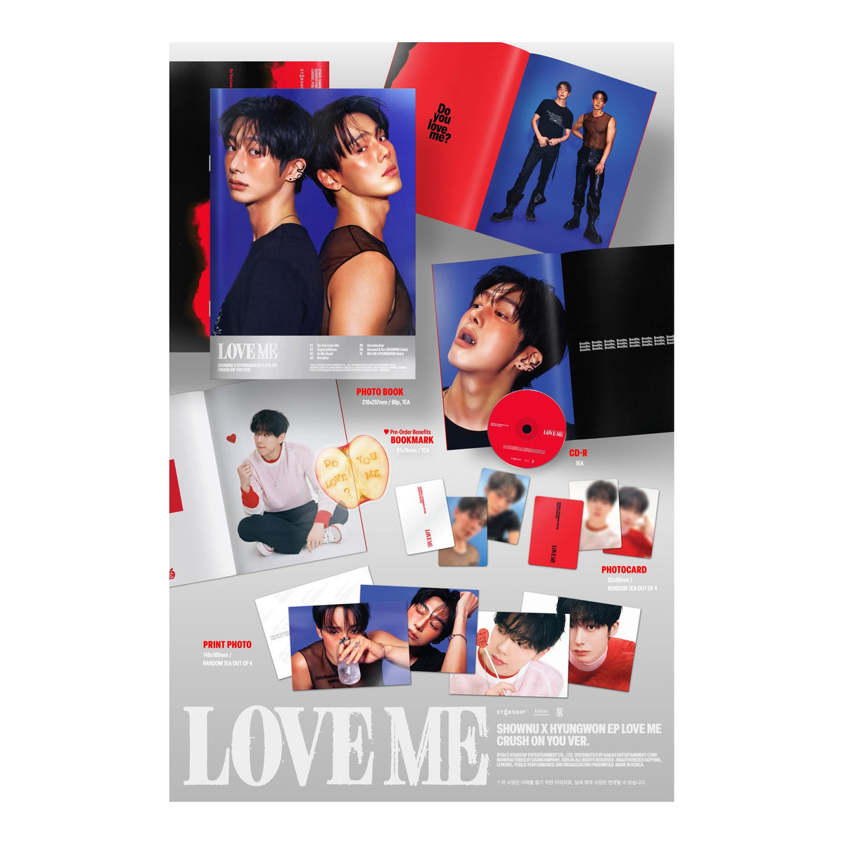 (CRUSH ON YOU VER.) SHOWNU X HYUNGWON EP LOVE ME - image 2