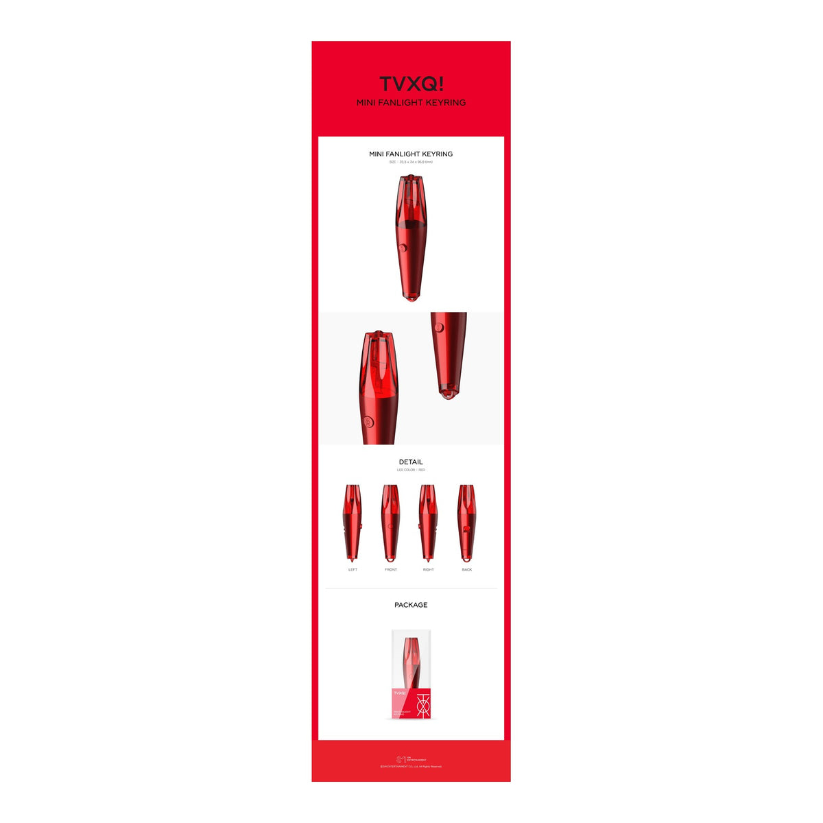 TVXQ! MINI FANLIGHT KEYRING - image 2