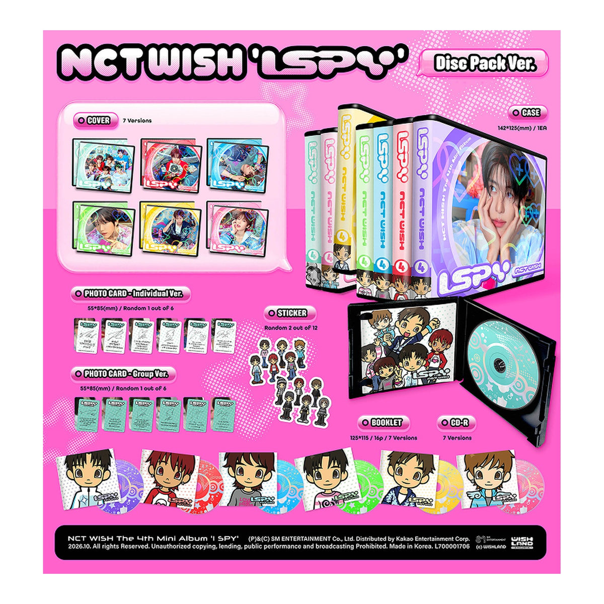 NCT WISH The 4th Mini Album [I SPY] (Disc Pack Ver.) (1 of 7 Covers, Not Selectable) - image 2