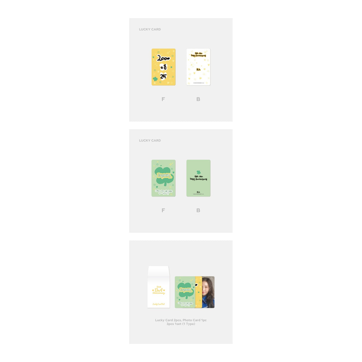 BoA 24TH ANNIVERSARY LUCKY CARD SET - image 2