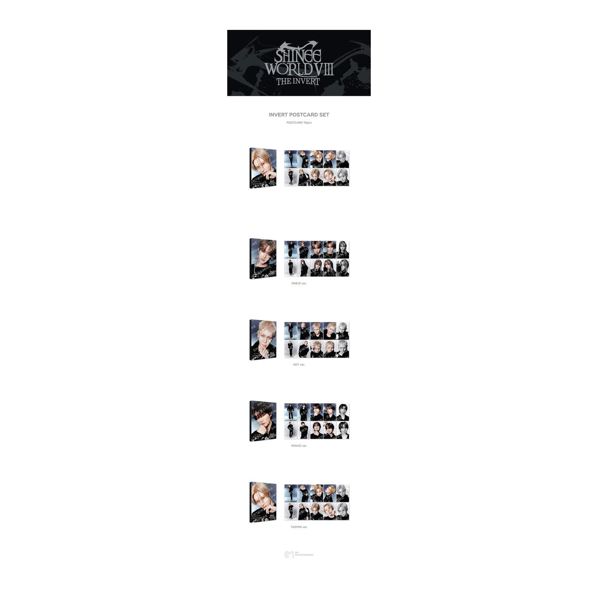 2026 SHINee WORLD VIII : [THE INVERT] INVERT POSTCARD SET - image 2