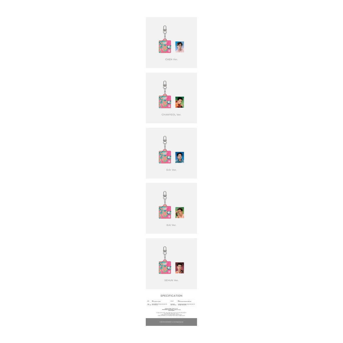 EXO ID PHOTO COLLECT BOOK KEY RING - EXIST - image 2