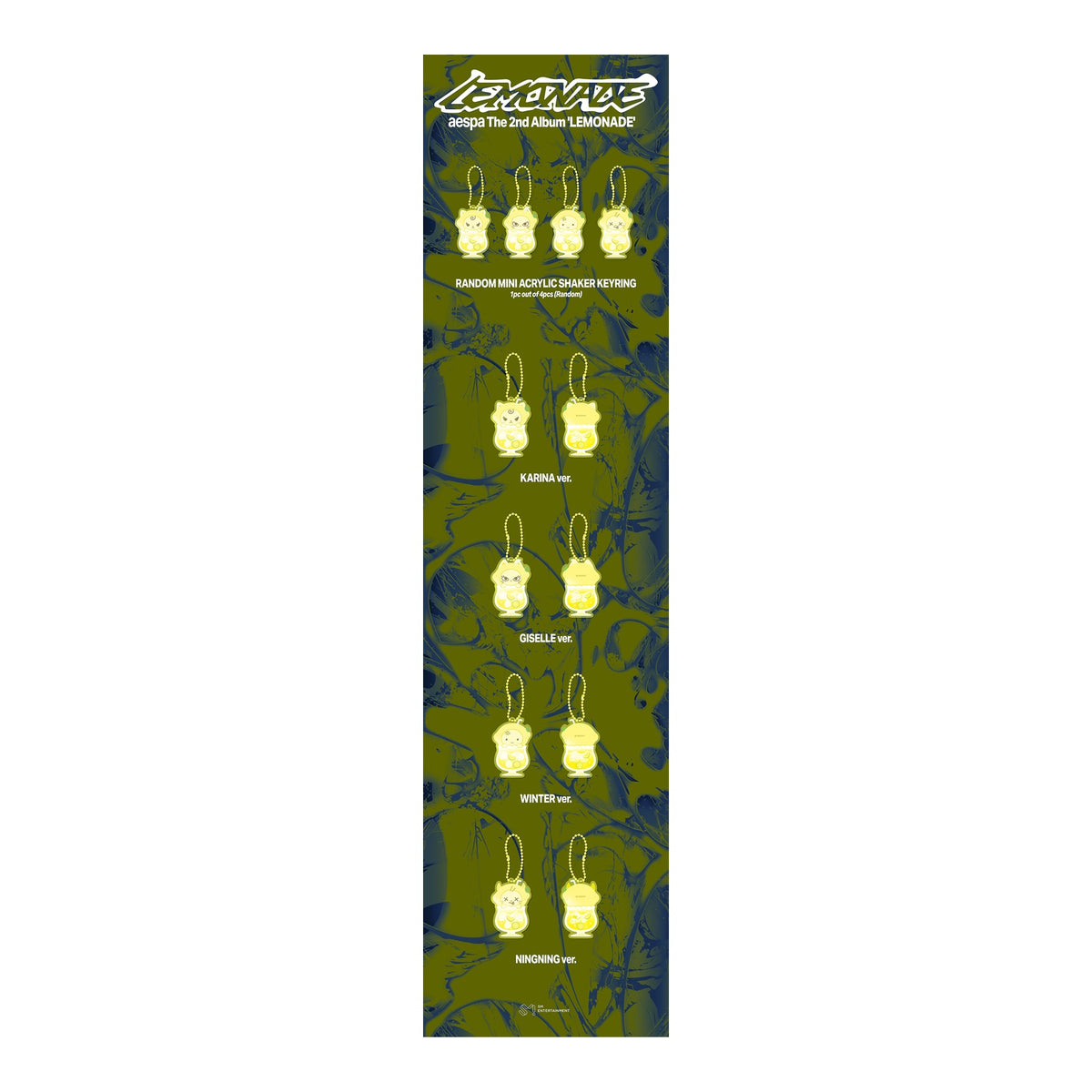 2026 aespa WEEK - MAKE IT LEMONADE RANDOM MINI ACRYLIC SHAKER KEYRING (1 of 4 Random Designs, Not Selectable) - image 2