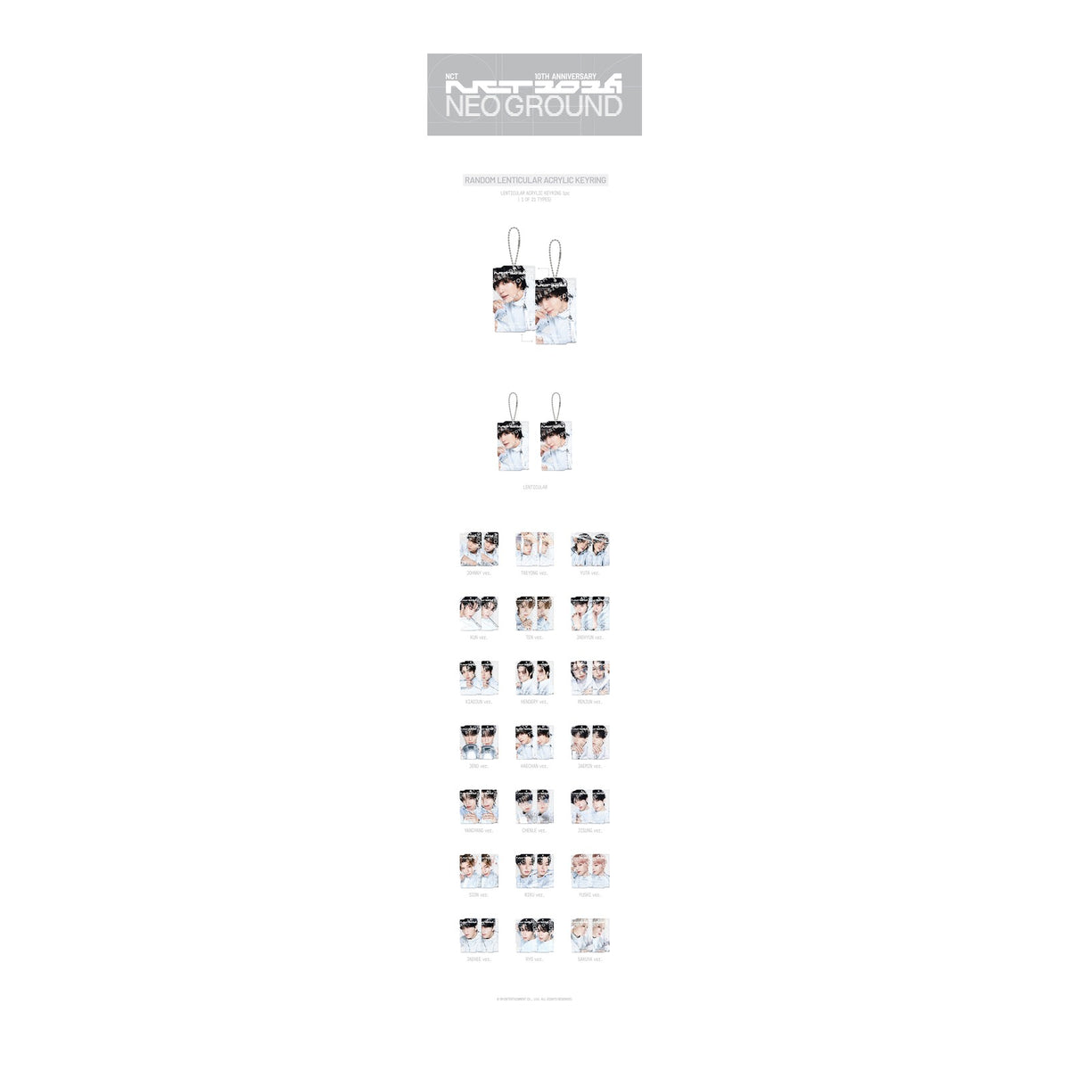 2026 NCT 10TH ANNIVERSARY [NCT 2026] POP UP: NEO GROUND RANDOM LENTICULAR ACRYLIC KEY RING - image 2