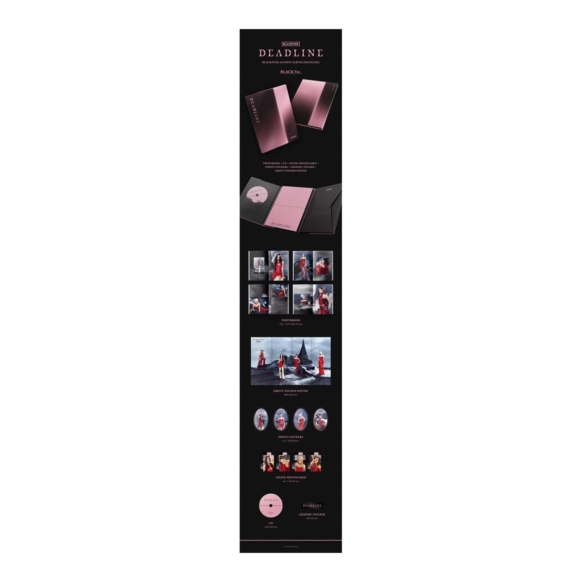 BLACKPINK 3rd MINI ALBUM [DEADLINE] BLACK Ver. - image 3
