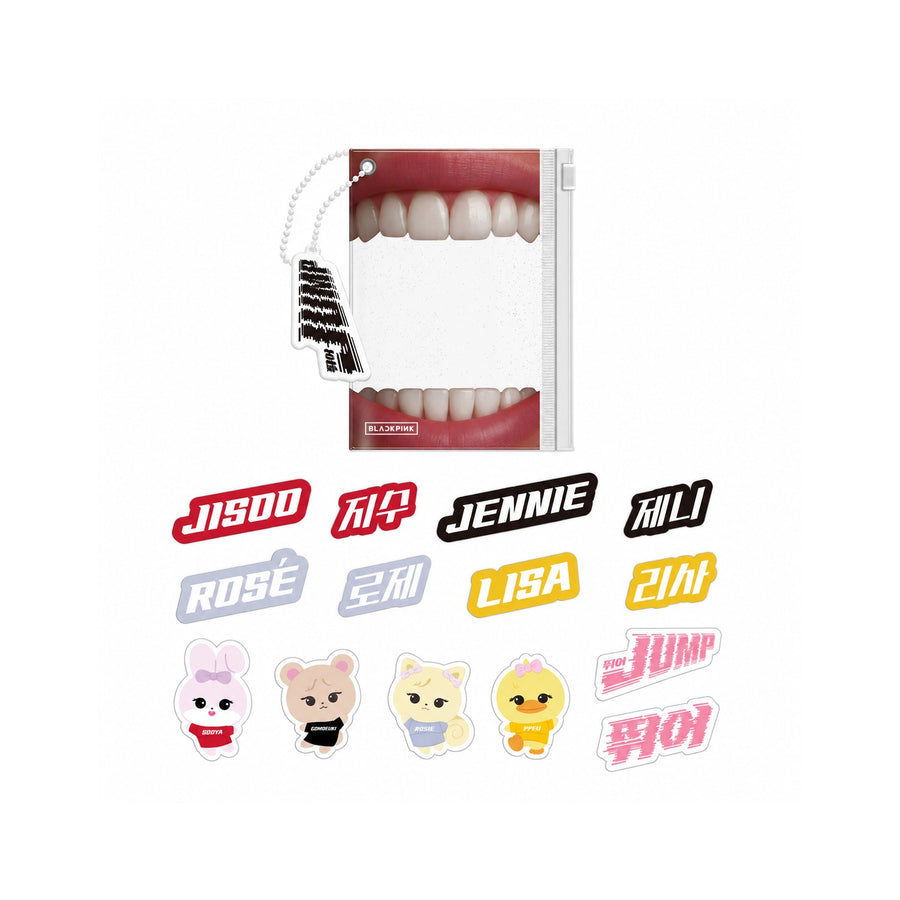 BLACKPINK JUMP PVC pouch and 14-piece sticker set